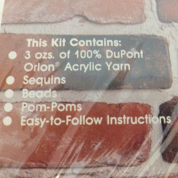 Bucilla Santa Christmas Stocking Knitting Kit NIP Vintage 23 Inches - Picture 4 of 5